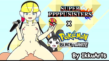 Preview 2 of Brunette In Red Fishnet - PPPPU Gaiden Music: Elesa 2nd Theme