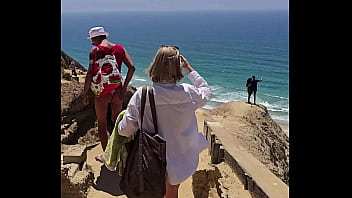 Preview 2 of Cobra Ara Mina - The Debauched Journey of Actor Alexey Panin,  SugarNadya,  and Her Busty Girlfriend to a Nudist Beach San Diego