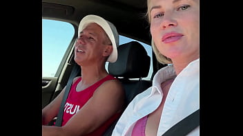 Preview 1 of Cobra Ara Mina - The Debauched Journey of Actor Alexey Panin,  SugarNadya,  and Her Busty Girlfriend to a Nudist Beach San Diego