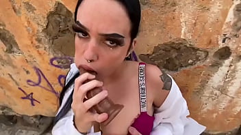 Preview 3 of Resling Seks - Mi novio me obliga a tocarme al aire libre y me graba