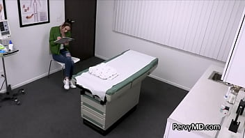 Preview 1 of Kualifa - Busty nurse and patient duo on doctors dick