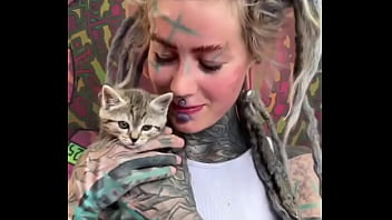 Preview 1 of Face Fuck Strapon - This cute little kitty makes me smile ?What always brings a smile to your face?#KittyCuddles #Smile #CatLove #Psyl...