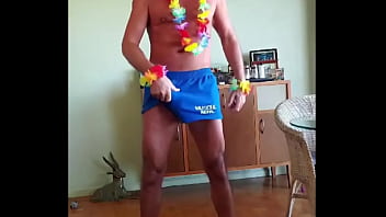 Preview 3 of Jav Body Jack - I bought these leis for our new year&#039_s eve party and all Pervy PapiFachero thought about was using them to enhance his ma ...