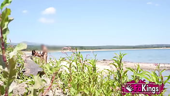 Preview 4 of Anukriti Govind Sharma - We find Natali Quinn being drilled next to the beach! Lovely voyeur scene