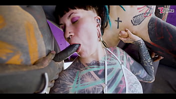 Preview 4 of Mofos Sex Com Hd - Heavy tattoo teen first time double penetrated / DP,  ANAL,  swallow,  gape,  sloppy BJ - ZF001