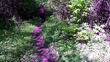 Preview 1 of Norway Sammar - Hiking In My Tight Grey Leggings