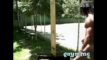 Preview 1 of Man Wearing Thong Strapon - Horny twink copulates a ally