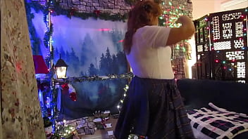 Preview 1 of Slut Wife For Casch - Hotwife Steffi plaid skirt pussy dance (alt version)