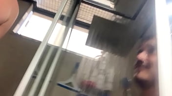 Preview 2 of Stepmom Helps Stepson Come - hot jock  watch me and seduce me in the shower watch the full video on my channel