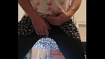 Preview 2 of Karachi Nurse - Pissing in my skirt over glass table
