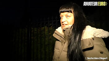 Preview 1 of Black Man Piss In White Man Ass - DEUTSCHLAND REPORT - German Sexy Brunette Fucks Hard With A Horny Newbie Guy