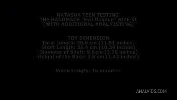 Preview 1 of Fuck Mom Son Hotel - Natasha Teen Testing The Handmade &quot_Evil Dolphin&quot_ Size XL (With Additional Anal Fisting) TWT033
