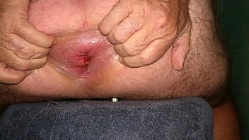 Preview 4 of 19sy Mom - Huge 12 cm wide Inflatable Butt Plug in my Ass