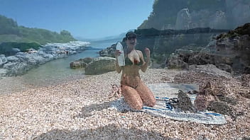 Preview 2 of Beuti Full Xxx - 3 Golden Showers on the secret beach