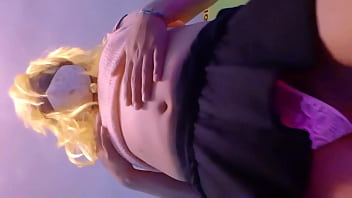 Preview 1 of Phussy Rubing - Trailer Transexual puta aceitada midiendose el aceite - Maddy Diamond