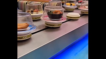Preview 3 of Sexhubpron - I&#039_m at a conveyor belt sushi place! Who wants to buy me some sushi?