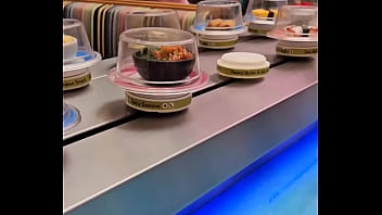 Preview 4 of Sexhubpron - I&#039_m at a conveyor belt sushi place! Who wants to buy me some sushi?