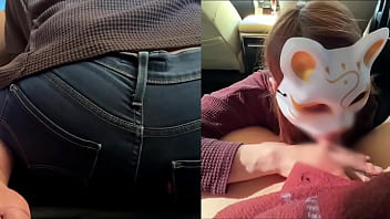 Preview 3 of Massage Mom Netbusty - 旦那が迎えに来たのに側の車の中でお尻を振りながら２連続フェラ抜きする変態人妻