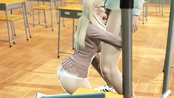 Preview 2 of Blow On Face - Young with a cursed bra got fucked hentai in uni l 3D animation