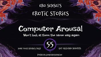 Preview 1 of Hinabi Xxx Video Fast Night - Computer Arousal (Erotic Audio for Women) [ESES55]