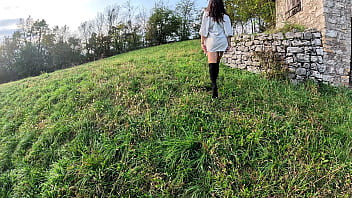 Preview 2 of Mom And Son Boyfed Morning Fula - Compilation walks in the woods because I love to be watched by strangers