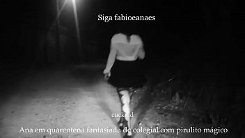 Preview 1 of Sex Ass Nylon - (Trecho) Hotwife safadinha fantasiada de colegial brincando com o pirulito m&aacute_gico.