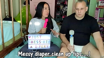 Preview 1 of Cougar Hottest Round One - ABDL Messy Diaper Episode lots of tips for filling your pamps