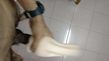 Preview 1 of Pakistani Desi Mom Boy - Jerking off my thick dick with a flesh light