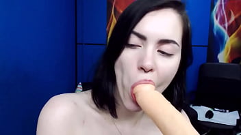 Preview 3 of India Karala - Sexy teen with juicy ass is playing with big dildo on webcam