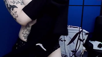 Preview 1 of India Karala - Sexy teen with juicy ass is playing with big dildo on webcam
