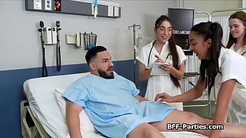 Preview 2 of Cfnm Bride Fucked Amateur - Hospital room foursome with naughty doctors