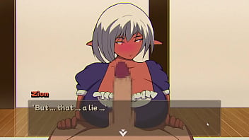 Preview 2 of Porn Skull Sex Com - [HENTAI GAME] NTR Rice PART 4!! ELF Slut geting paizuri virginity taken