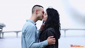 Preview 1 of Nella Double Condom - 18videoz - First date teen Black Angel Tinder fuck