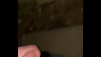 Preview 2 of Amature Hi Girls Ny - Wanking my hard cock back street nearly got caught