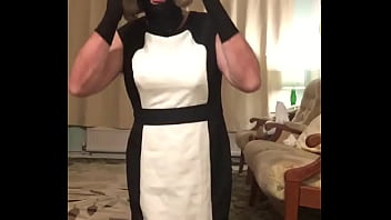 Preview 3 of July Diamond German - Transvestite in Mask &amp_ Gloves No.1 - Johanna Clayton