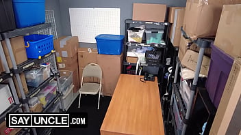Preview 1 of Susny Leonie Xxxhd Vide Os - Officer Caden Teaches Young Perp a Lesson in His Office