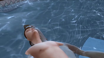 Preview 2 of Indian Dasi Porn Sex - step Son Fucks  Mom After swimming in the pool behind the yard