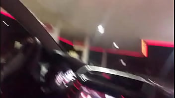 Preview 2 of Ahri Femdom Gif - jerking in car at a gas station
