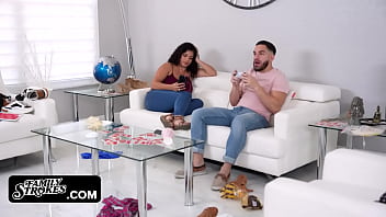 Preview 1 of Pegnsint Girls Sec - Busty Stepsister Lets Her Horny Stepbrother Pounds Her Juicy Latin Pussy While Their Papa is Away