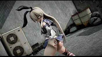 Preview 2 of Jpn Model Nude - MMD 島風をわからせる
