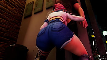 Preview 3 of Mom Kechin Chudae - Kiriko from Overwatch offers a blowjob to a random guy