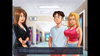 Preview 1 of Female And Dog Xxx Porna - Summertime Saga Cap 35 - mi sexy amiga rubia se cambia frente a mi