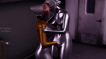 Preview 1 of Girl Bondage In Plastic - Twins Sex scene in Atomic Heart l 3d animation