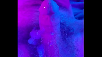 Preview 4 of Jav Your Com Little - My artisic cumshot under pink and cyan lights