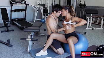 Preview 4 of School Girl Need Massage - Sexy teen slut seduces her personal trainer and fuck him at the gym - Aila Donovan,  Lucky Fate