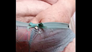 Preview 4 of Family 3sum - Just me with my tiny cock in my young wife&#039_s panties rubbing him