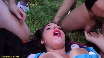 Preview 4 of My Fat Old Granny Sucking Me Pov - wild public fuck orgy with hot step sisters