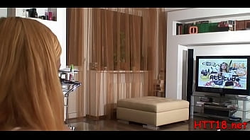 Preview 1 of Indean Temil Sex Videos - Raunchy redhead Blonde with puffy nipples masturbates