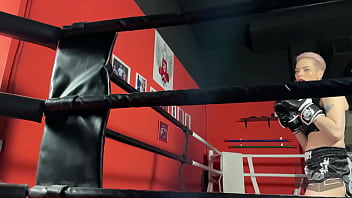 Preview 2 of Www Sex 1st Time Hard Fuack Usa - Kickboxing mood - Training alone