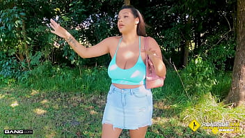 Preview 2 of Mimi Rock - Roadside - Busty Ashlyn Peaks Fucked By A Mechanic In The Woods